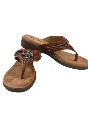 Rialto Bailee Thong Sandals Womens New Natural Woven